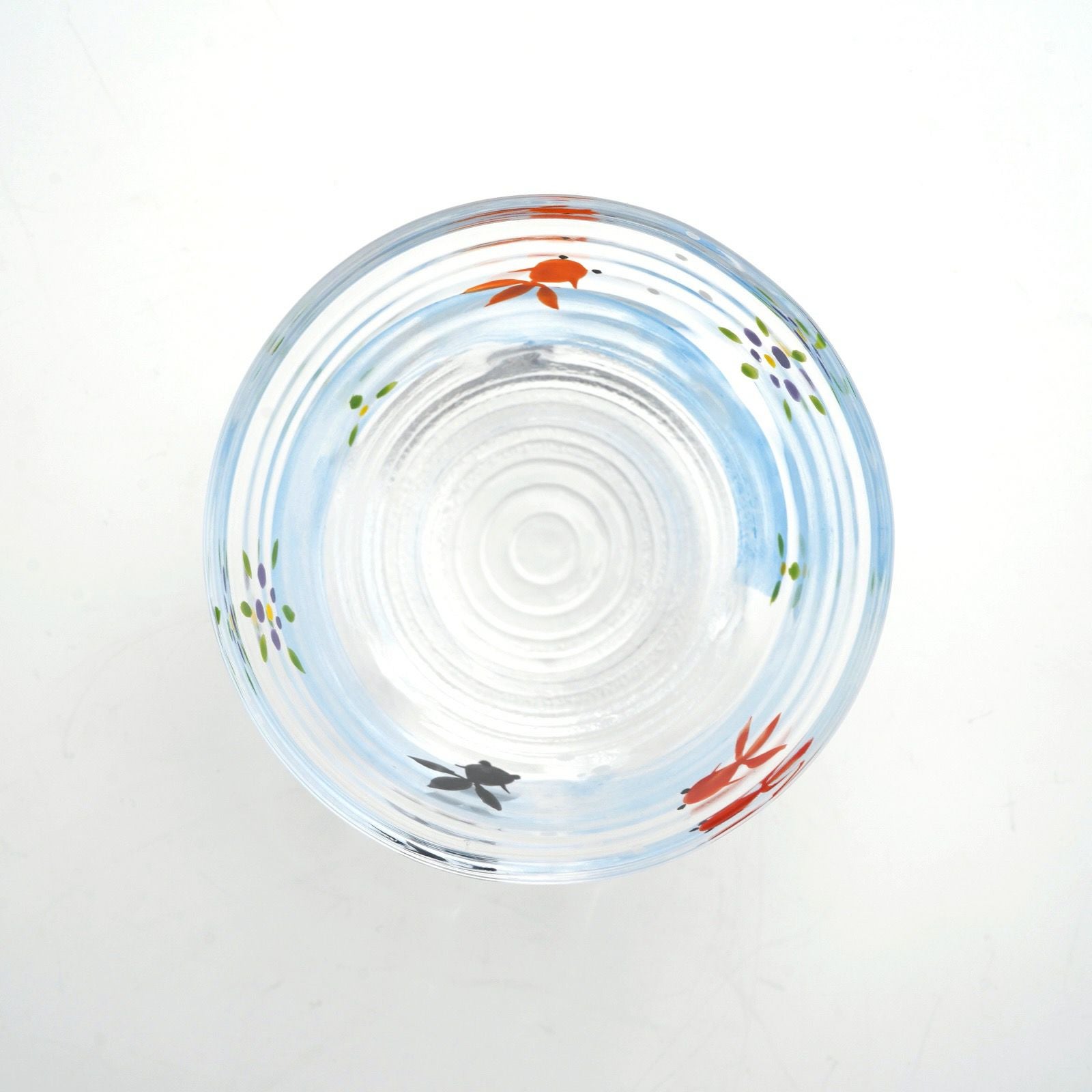 京の色絵ガラス 【京絵付け】京の色絵ガラス そば猪口 金魚〈1個〉 |皿