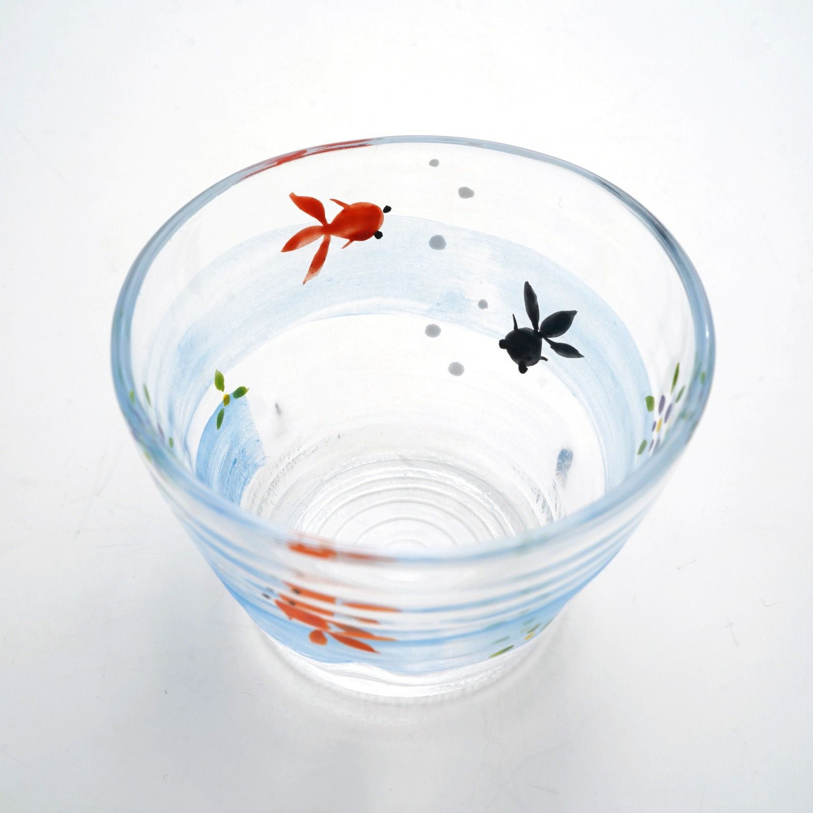 京の色絵ガラス 【京絵付け】京の色絵ガラス そば猪口 金魚〈1個〉 |皿