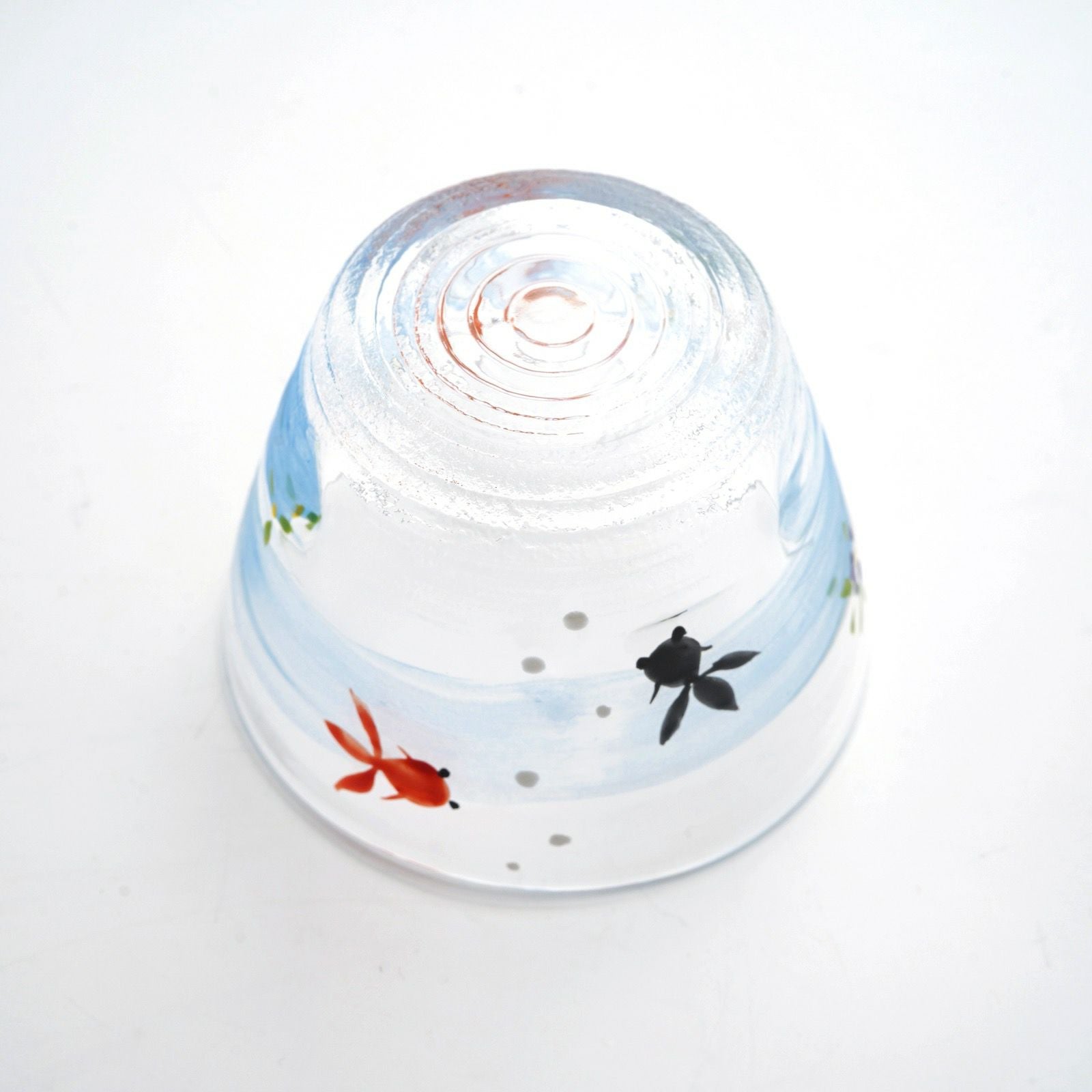 京の色絵ガラス 【京絵付け】京の色絵ガラス そば猪口 金魚〈1個〉 |皿