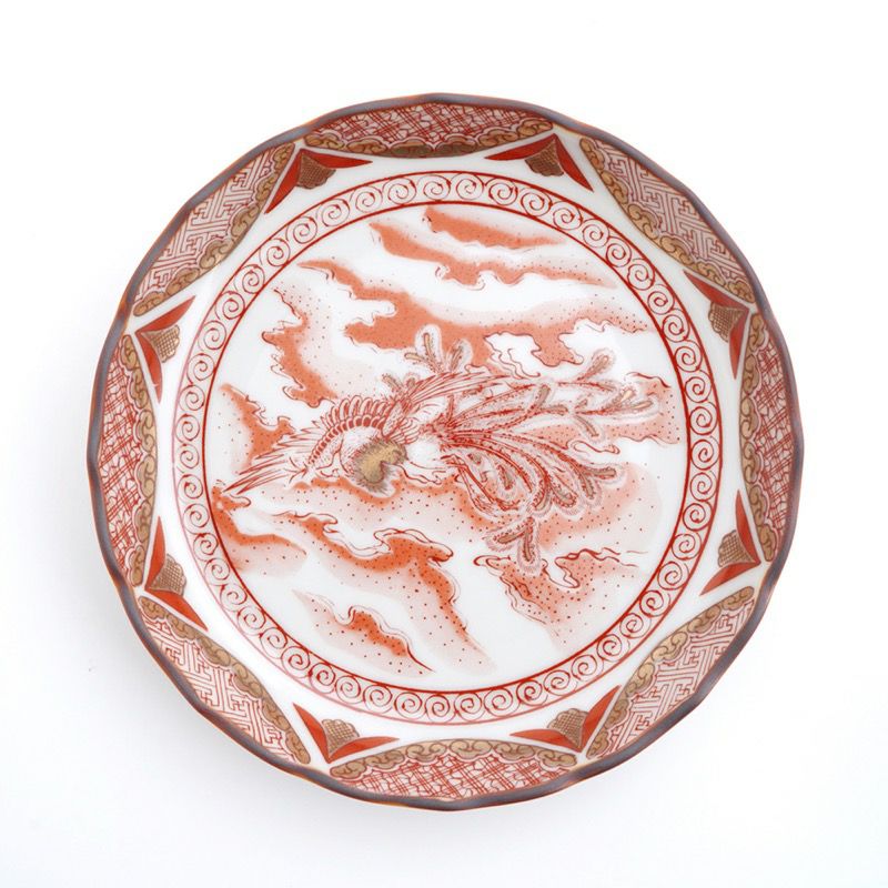 和食器 盛り皿／珍味皿付きプレート（九谷焼風・金彩） 九谷焼 7.5号皿 染付瓔珞文吉田屋風 / 青郊窯 和食器 皿 盛皿 人気