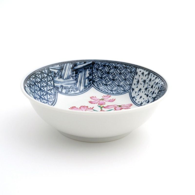 九谷焼 伝統柄 【九谷焼】4.5号小鉢揃 草花絵変り〈5個〉 |皿や鉢など