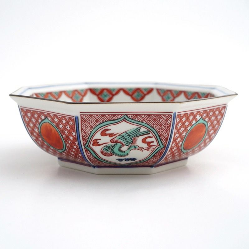 赤絵　瓔珞鉢　九谷　骨董品 九谷焼 伝統柄 【九谷焼】5.5号鉢 瓔珞赤絵〈1個〉 |皿や鉢など和食器