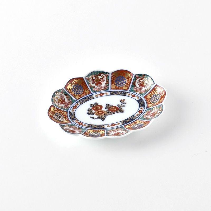 変形皿 蝶 菊 色絵付け 九谷 古伊万里 金彩 5枚組 変形皿 蝶 菊 色絵付け 九谷 古伊万里 金彩 5枚組 - メルカリ