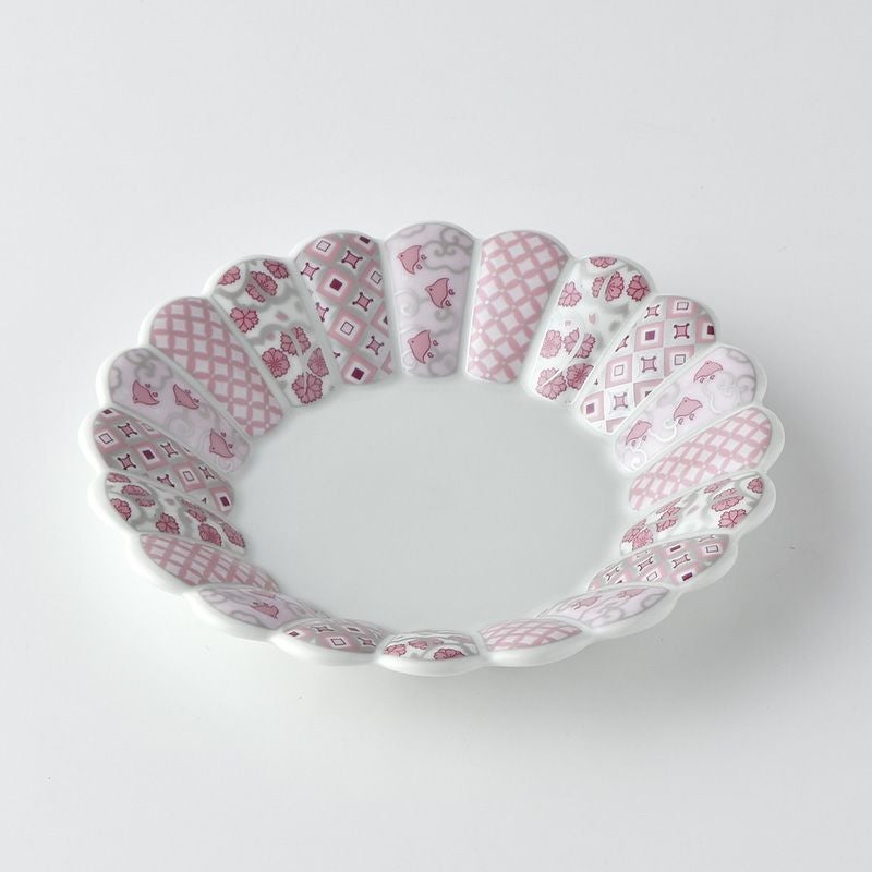 花離宮シリーズ 【波佐見焼】花離宮 19cm 丸皿（ピンク）〈1枚〉 |皿や