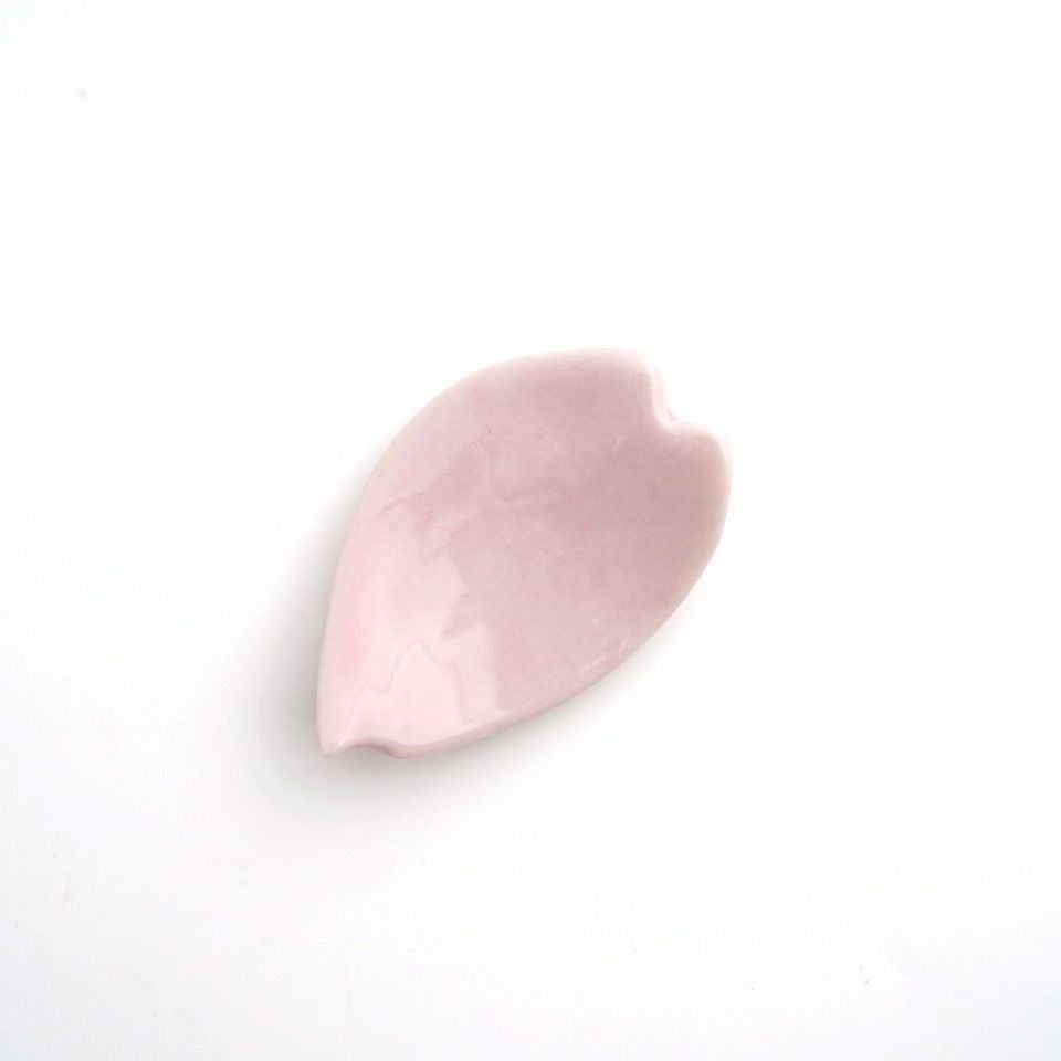 京焼・清水焼 箸置き 【京焼・清水焼】ピンク桜 花びら形箸置〈5個