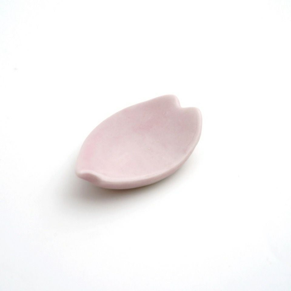 京焼・清水焼 箸置き 【京焼・清水焼】ピンク桜 花びら形箸置〈5個