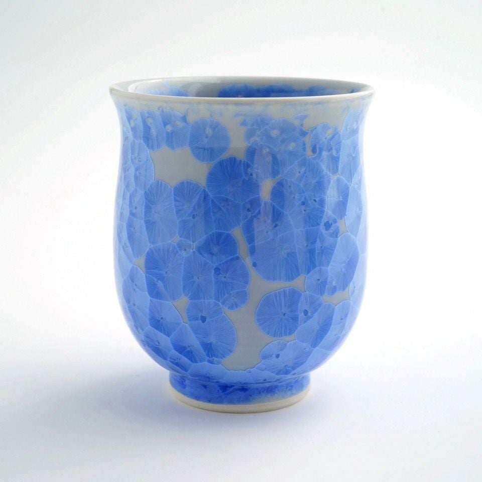 花結晶 【京焼・清水焼】花結晶 組湯呑（青・白）〈2個〉 |皿や鉢など