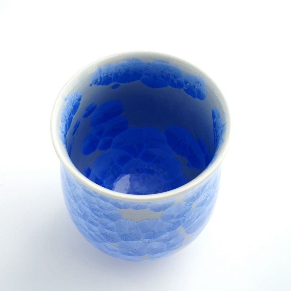 花結晶 【京焼・清水焼】花結晶 組湯呑（青・白）〈2個〉 |皿や鉢など