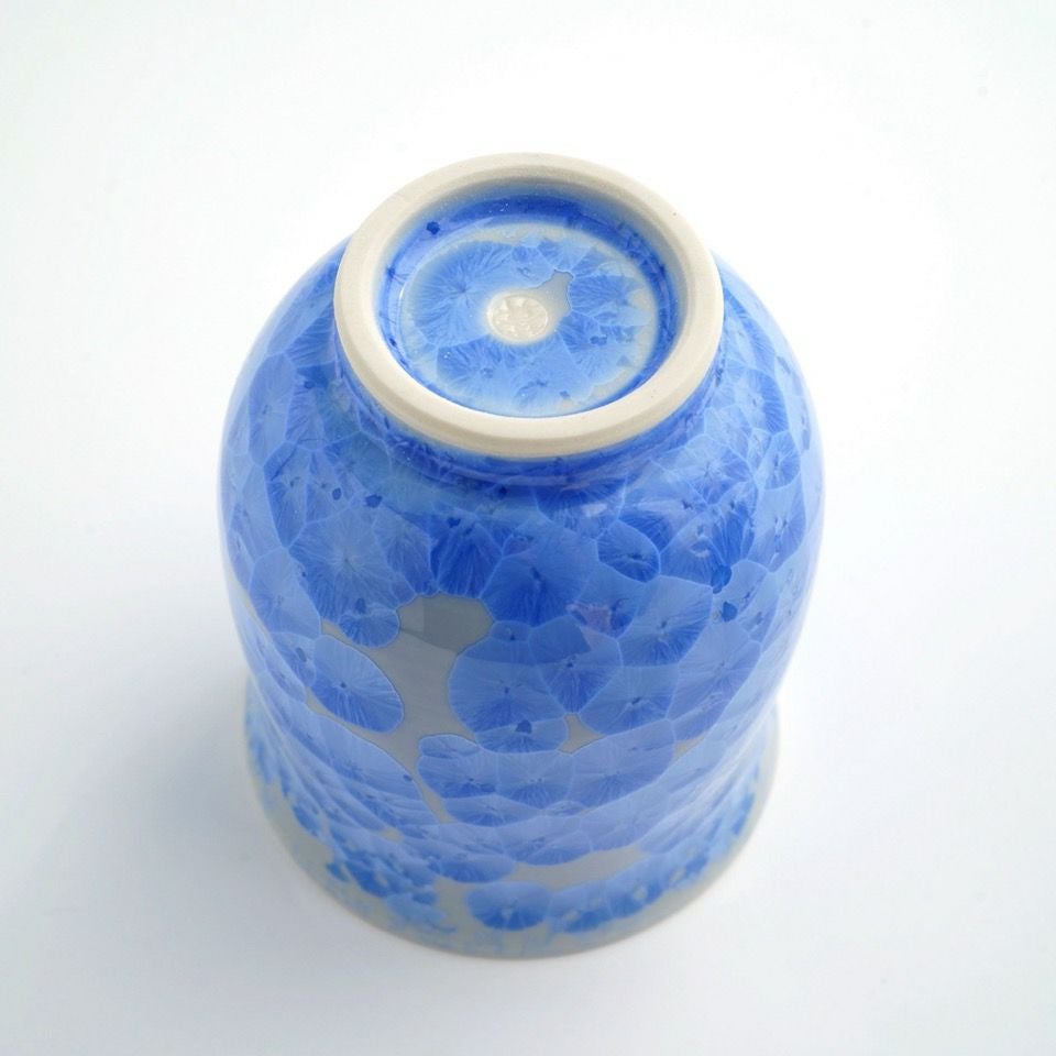 花結晶 【京焼・清水焼】花結晶 組湯呑（青・白）〈2個〉 |皿や鉢など