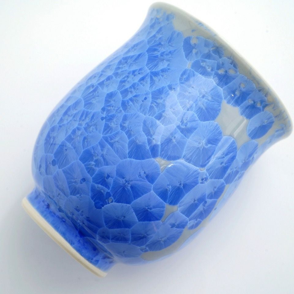 花結晶 【京焼・清水焼】花結晶 組湯呑（青・白）〈2個〉 |皿や鉢など
