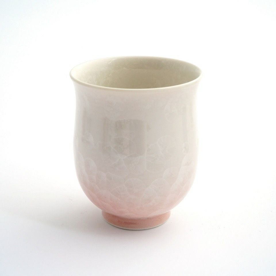 花結晶 【京焼・清水焼】花結晶 湯呑（白地赤）〈1個〉 |皿や鉢など和