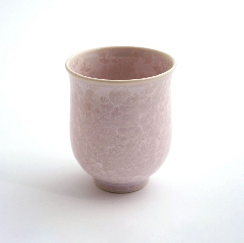 週末セール 京都 陶器 結晶釉 プレート ピンク 花結晶 【京焼・清水焼】花結晶 湯呑（ピンク）〈1個〉 |皿や鉢など和