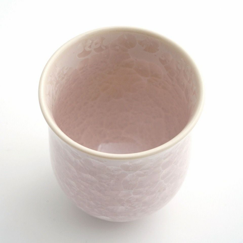京都 陶器 結晶釉 プレート ピンク 花結晶 【京焼・清水焼】花結晶 湯呑（ピンク）〈1個〉 |皿や鉢など和