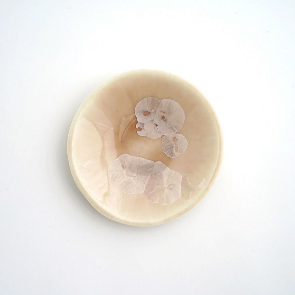 花結晶 【京焼・清水焼】花結晶 三寸皿（茶）〈1枚〉 |皿や鉢など和