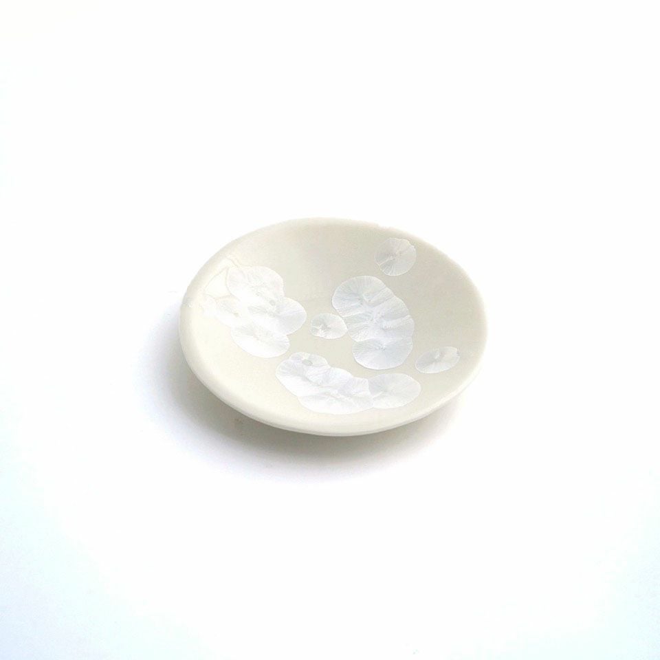 花結晶 【京焼・清水焼】花結晶 三寸皿（茶）〈1枚〉 |皿や鉢など和