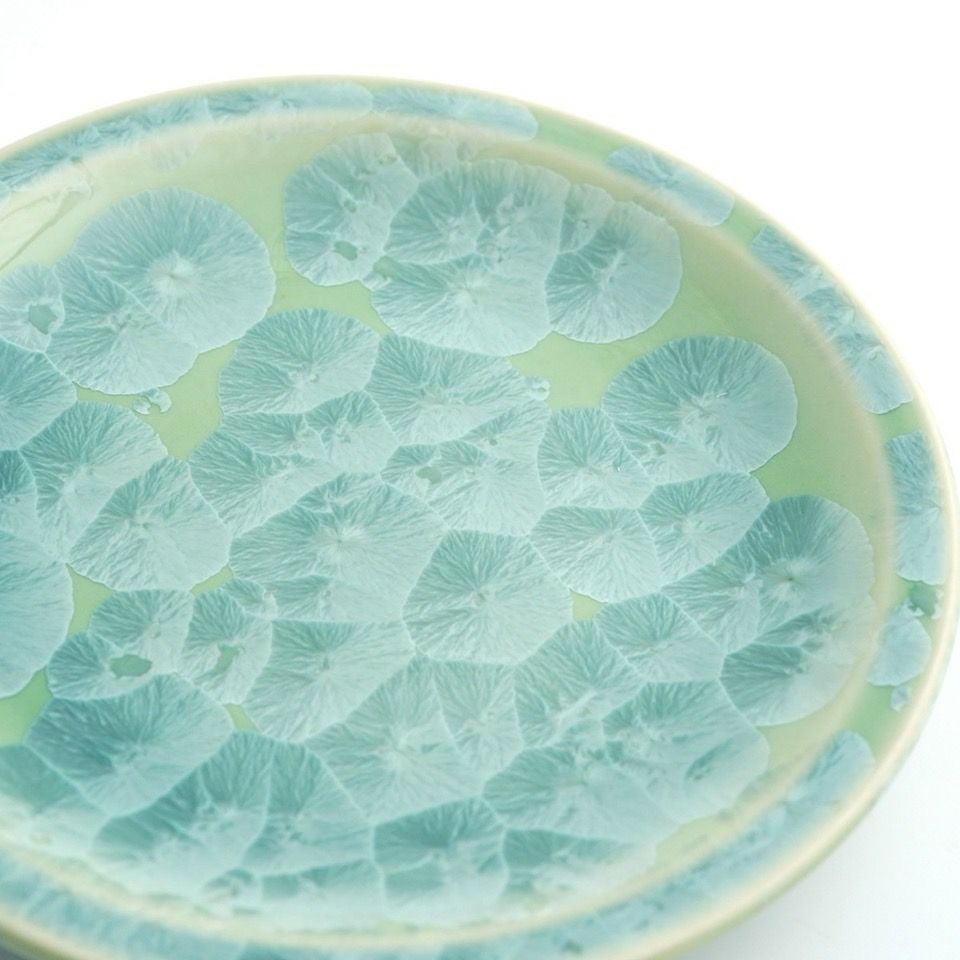 花結晶 【京焼・清水焼】花結晶 銘々皿（緑）〈1枚〉 |皿や鉢など和