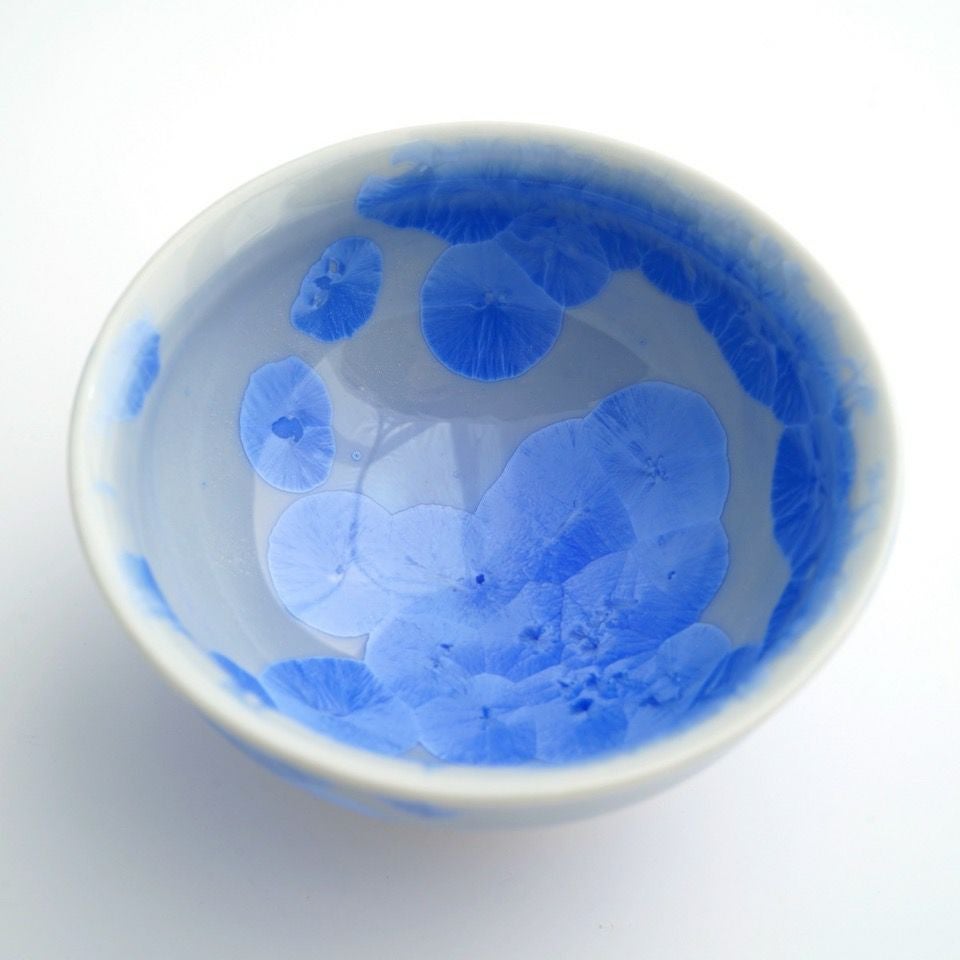 花結晶 【京焼・清水焼】花結晶 ぐい呑（青）〈1個〉 |皿や鉢など和