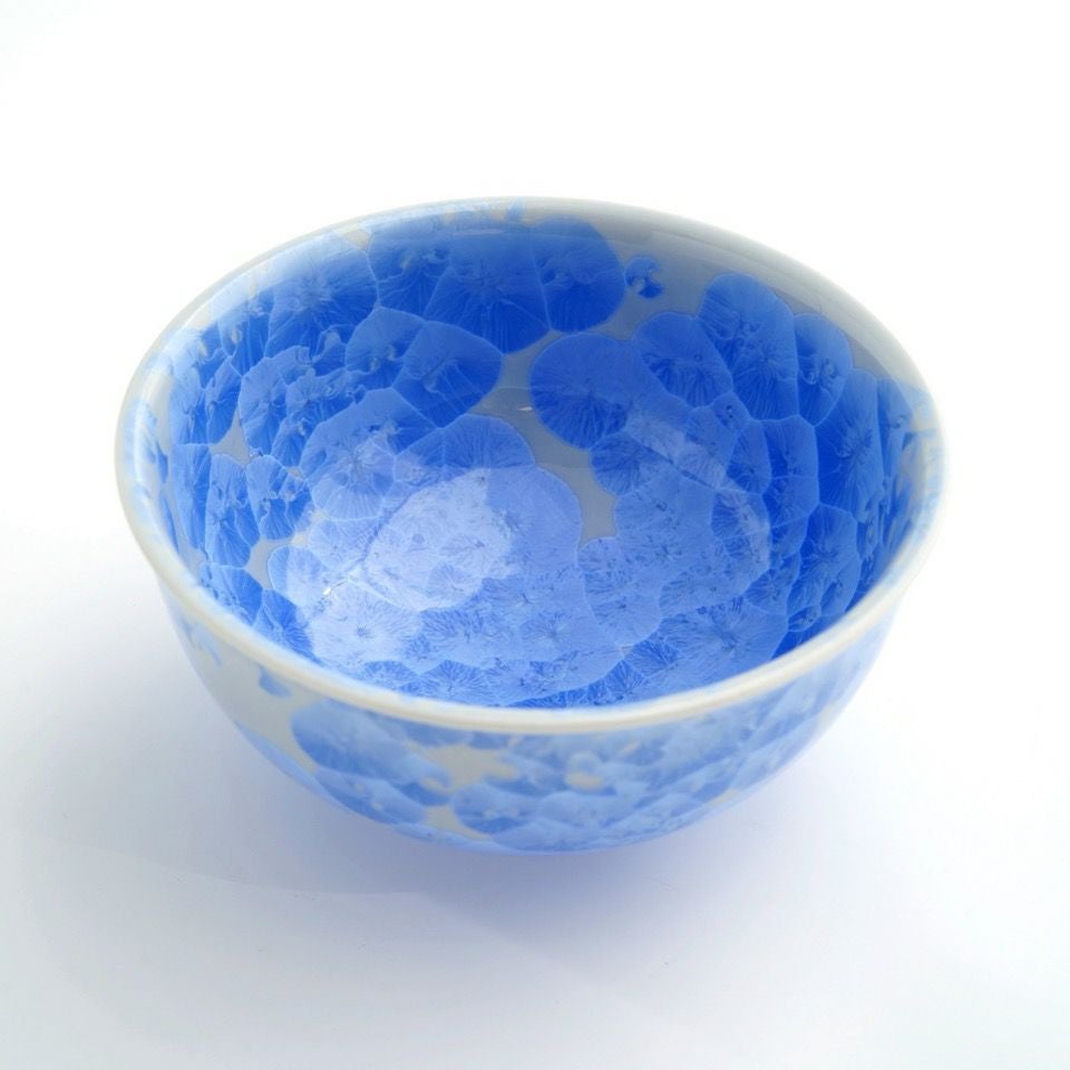 花結晶 【京焼・清水焼】花結晶 組茶碗（青・白）〈2個〉 |皿や鉢など