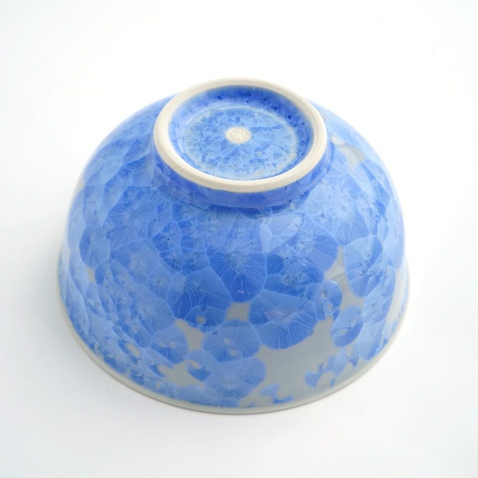 花結晶 【京焼・清水焼】花結晶 組茶碗（青・白）〈2個〉 |皿や鉢など