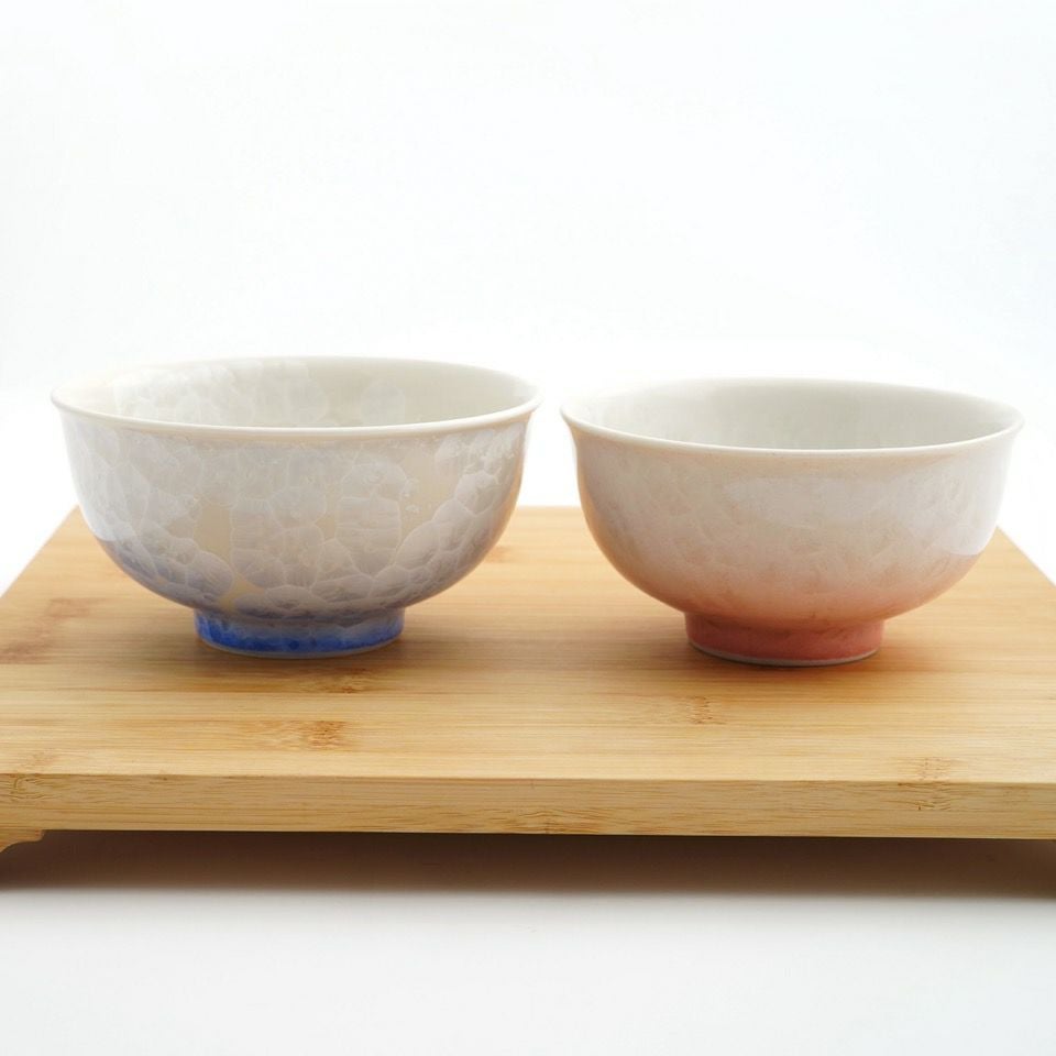 青い花模様の陶器製茶碗6個セット「作名有」 afbc-c59107_1.jpg