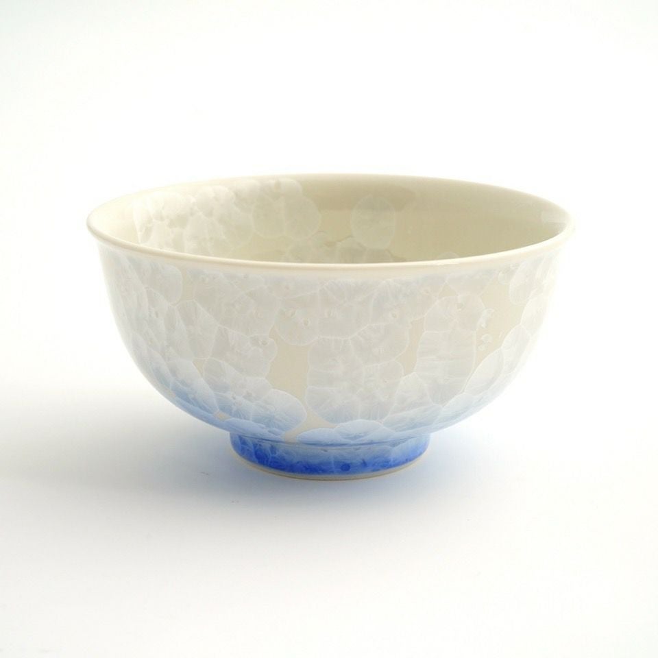 花結晶 【京焼・清水焼】花結晶 茶碗（白地青）〈1個〉 |皿や鉢など和