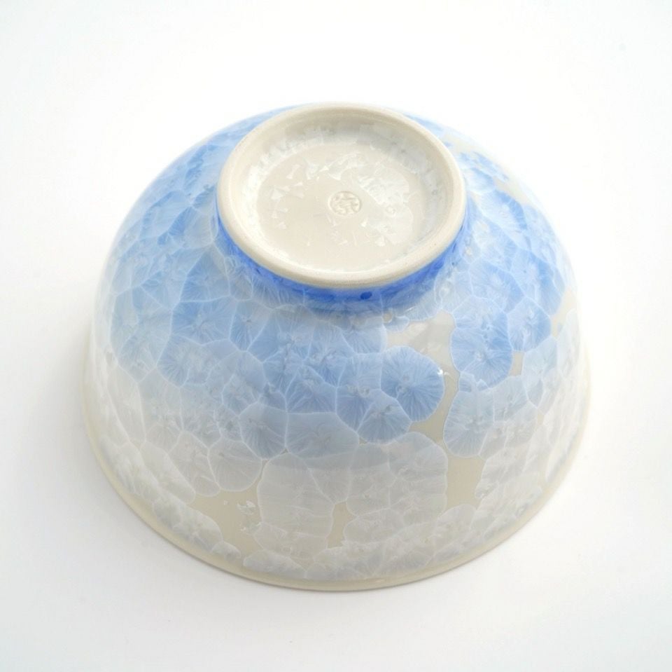 花結晶 【京焼・清水焼】花結晶 茶碗（白地青）〈1個〉 |皿や鉢など和