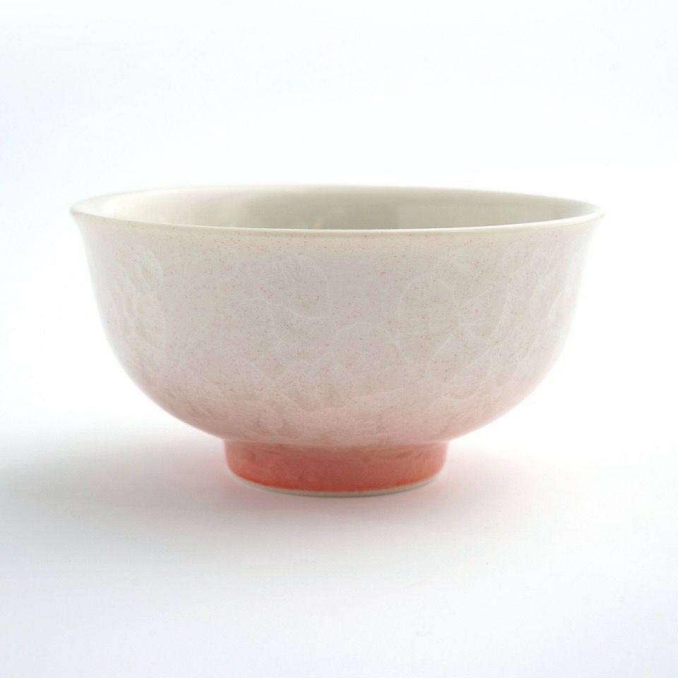 花結晶 【京焼・清水焼】花結晶 茶碗（白地赤）〈1個〉 |皿や鉢など和