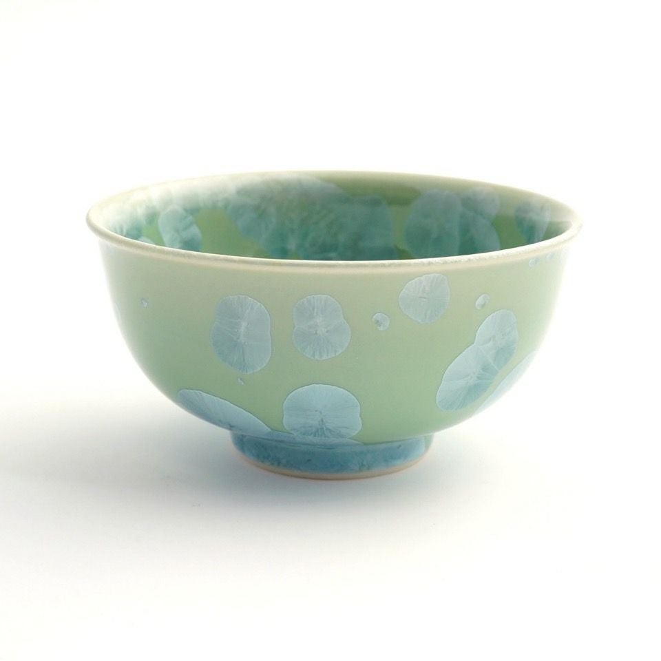花結晶 【京焼・清水焼】花結晶 茶碗(緑)〈1個〉 |皿や鉢など和食器 花結晶 【京焼・清水焼】花結晶 茶碗(緑)〈1個〉 |皿や鉢など和食器