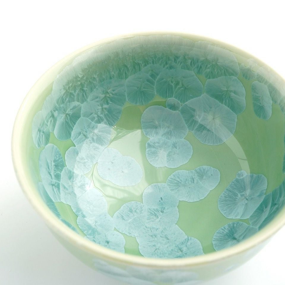花結晶 【京焼・清水焼】花結晶 茶碗（緑）〈1個〉 |皿や鉢など和食器