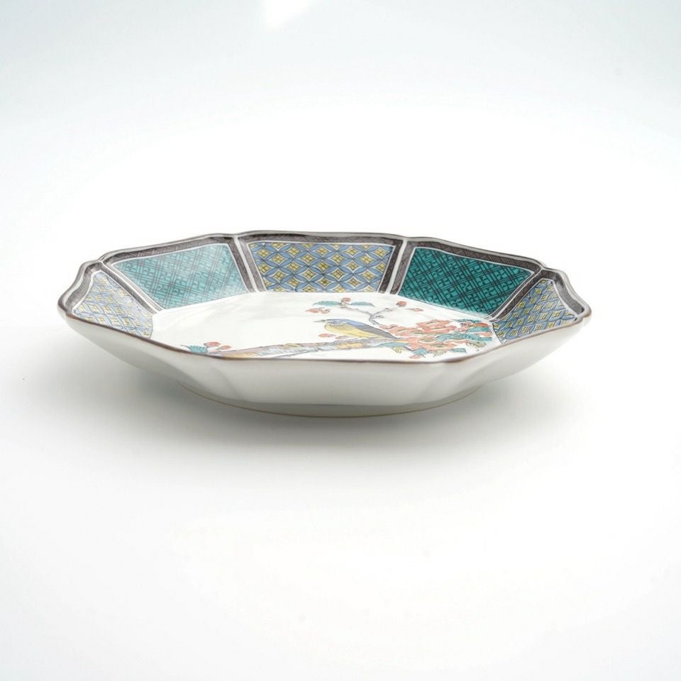 【匿名配送/新品未使用】九谷焼/九谷仙春/6.5号皿揃/花鳥絵変り〈5枚〉 九谷焼 伝統柄 【九谷焼】6.5号皿揃・花鳥絵変り〈5枚〉 |皿や鉢など和