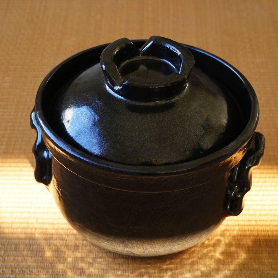 シリーズ以外・その他 黒釉 ご飯鍋（三合）〈1個〉 信楽焼 |皿や鉢など
