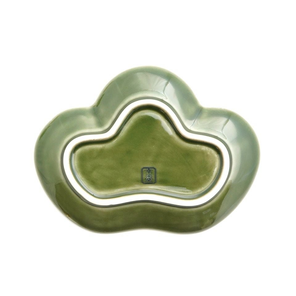 【新品】【大人気】有田焼幸楽窯　錦茶緑金松葉形前菜皿3枚セット　縁起物 有田焼・伊万里焼（佐賀県） 【有田焼 幸楽窯】錦茶緑金松葉形 銘々皿