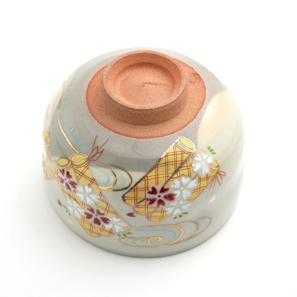 京焼・清水焼 抹茶碗 【京焼・清水焼】桜流水筏 抹茶碗〈1個〉 |皿や鉢