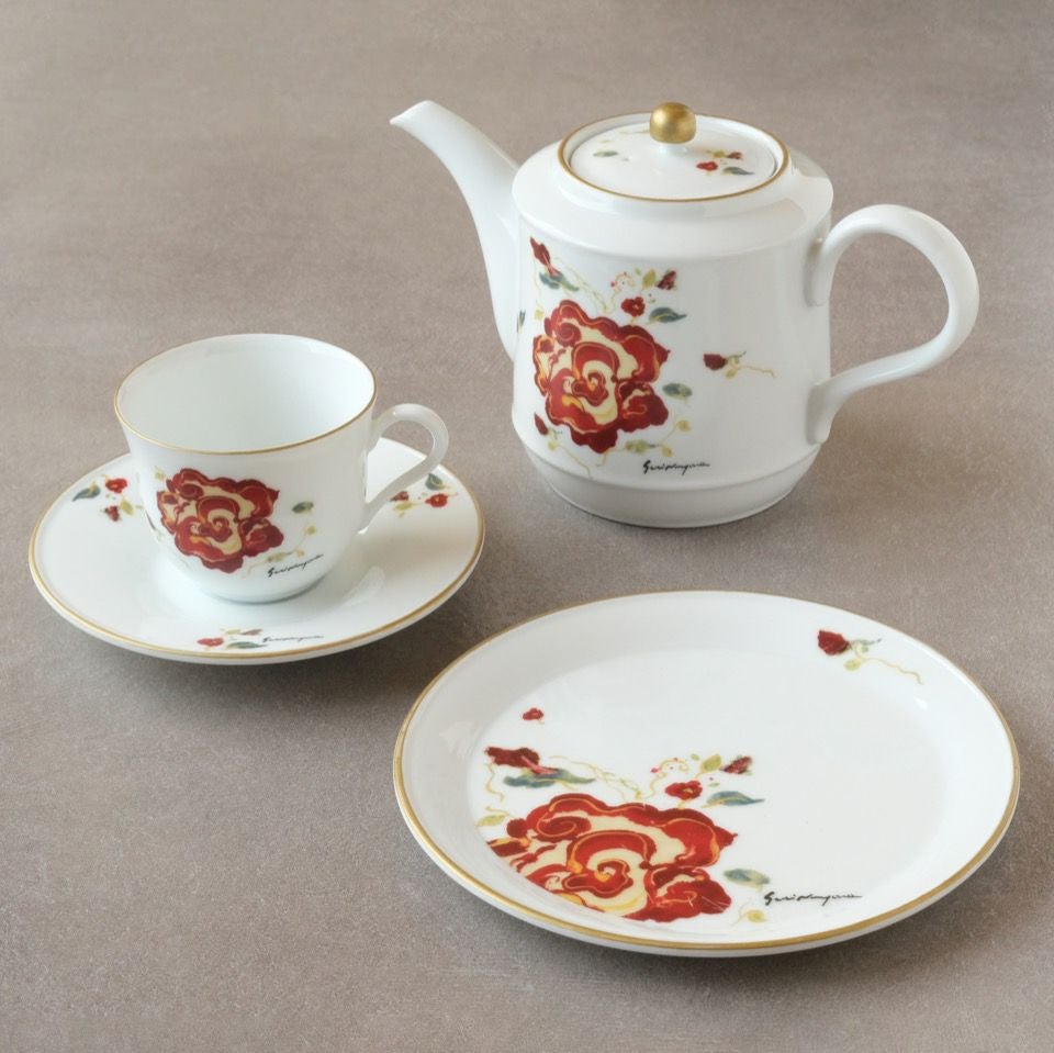 蜷川有紀×たち吉 蜷川有紀 カオスの薔薇 Coffee break set〈ポット1個