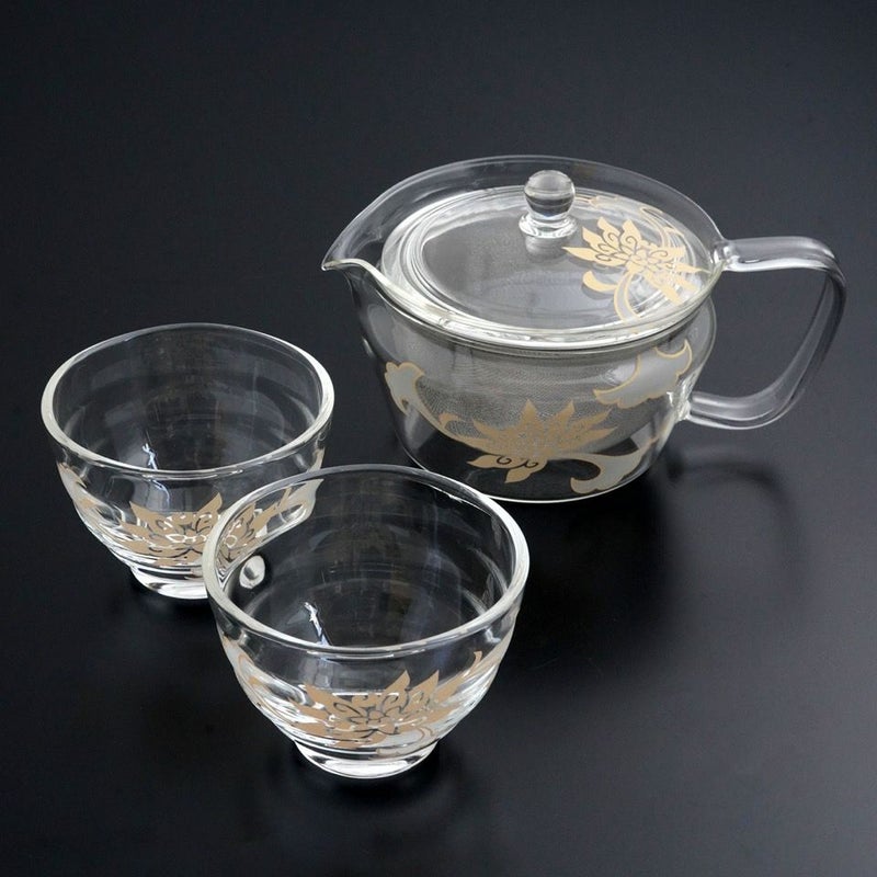 HARIO×たち吉 HARIO×たち吉 茶茶急須 禅・湯呑セット 京唐草〈急須1個 