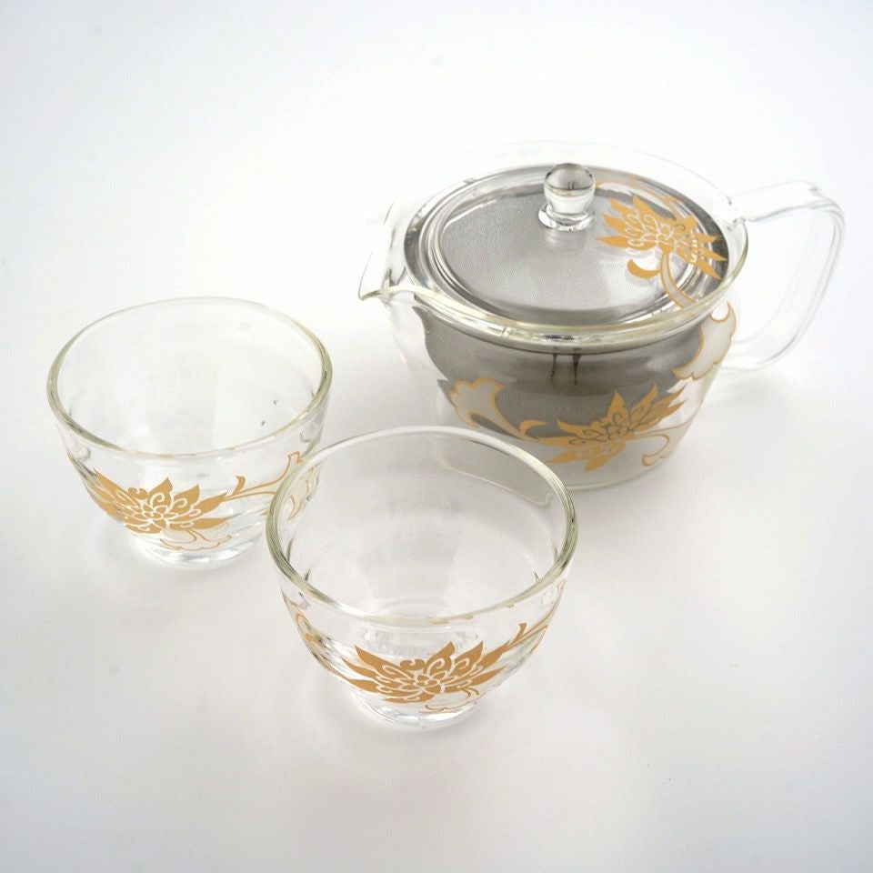 HARIO×たち吉 HARIO×たち吉 茶茶急須 禅・湯呑セット 京唐草〈急須1個