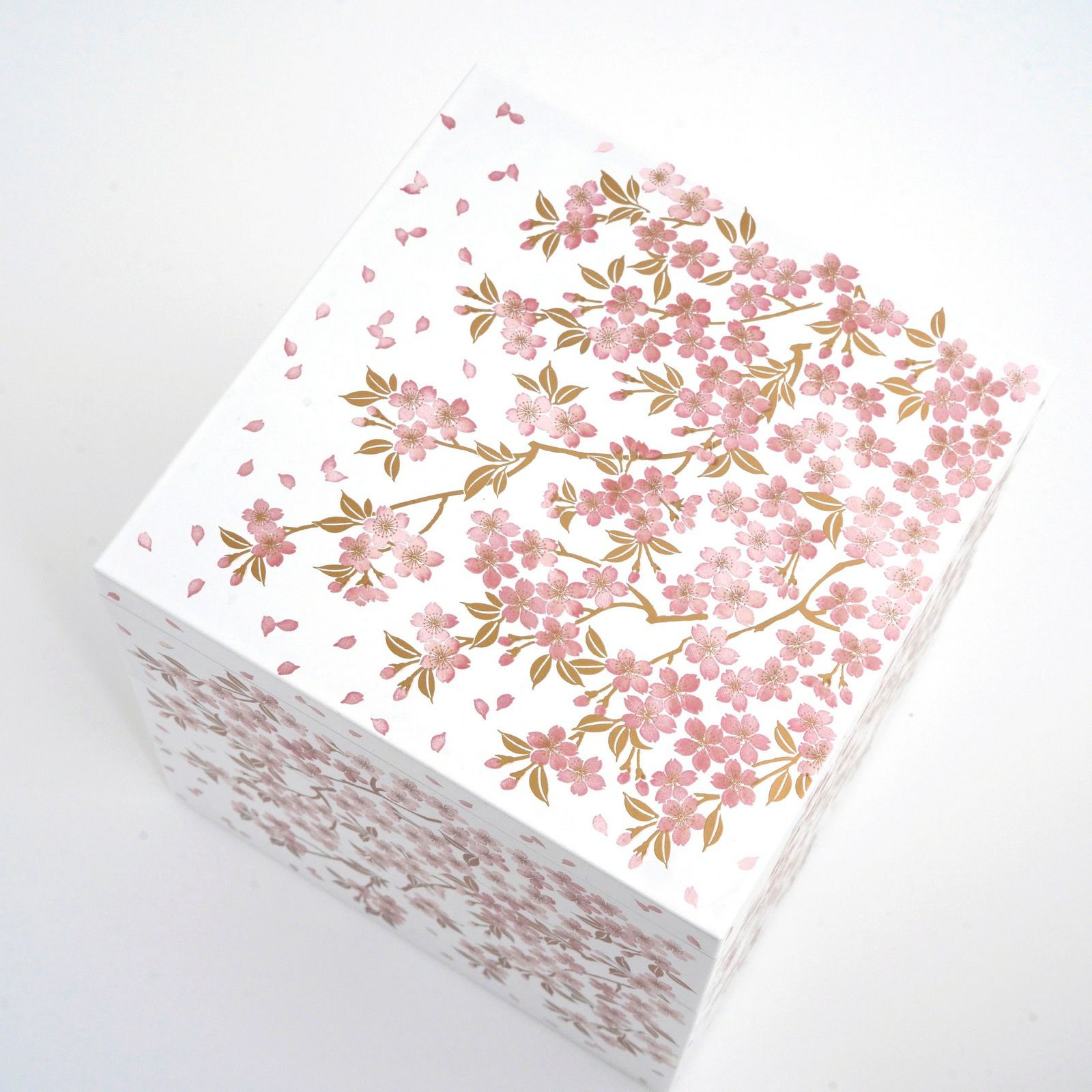さくら漆器 【山中塗】さくら5.0 三段重（白/ピンク）〈1個〉 |皿や鉢