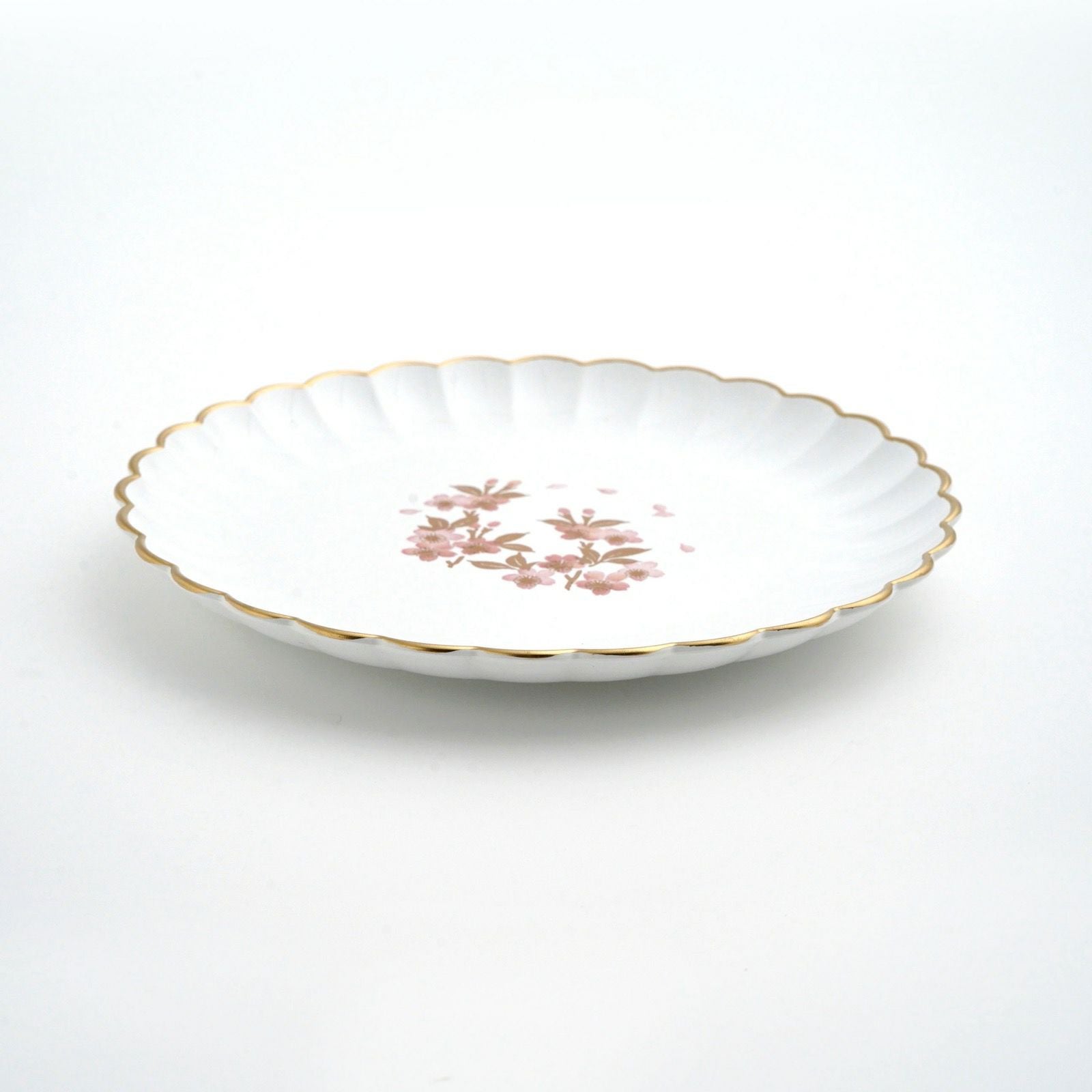 さくら漆器 【山中塗】さくら5.5 フラワー彩り皿揃（白/ピンク）〈5枚