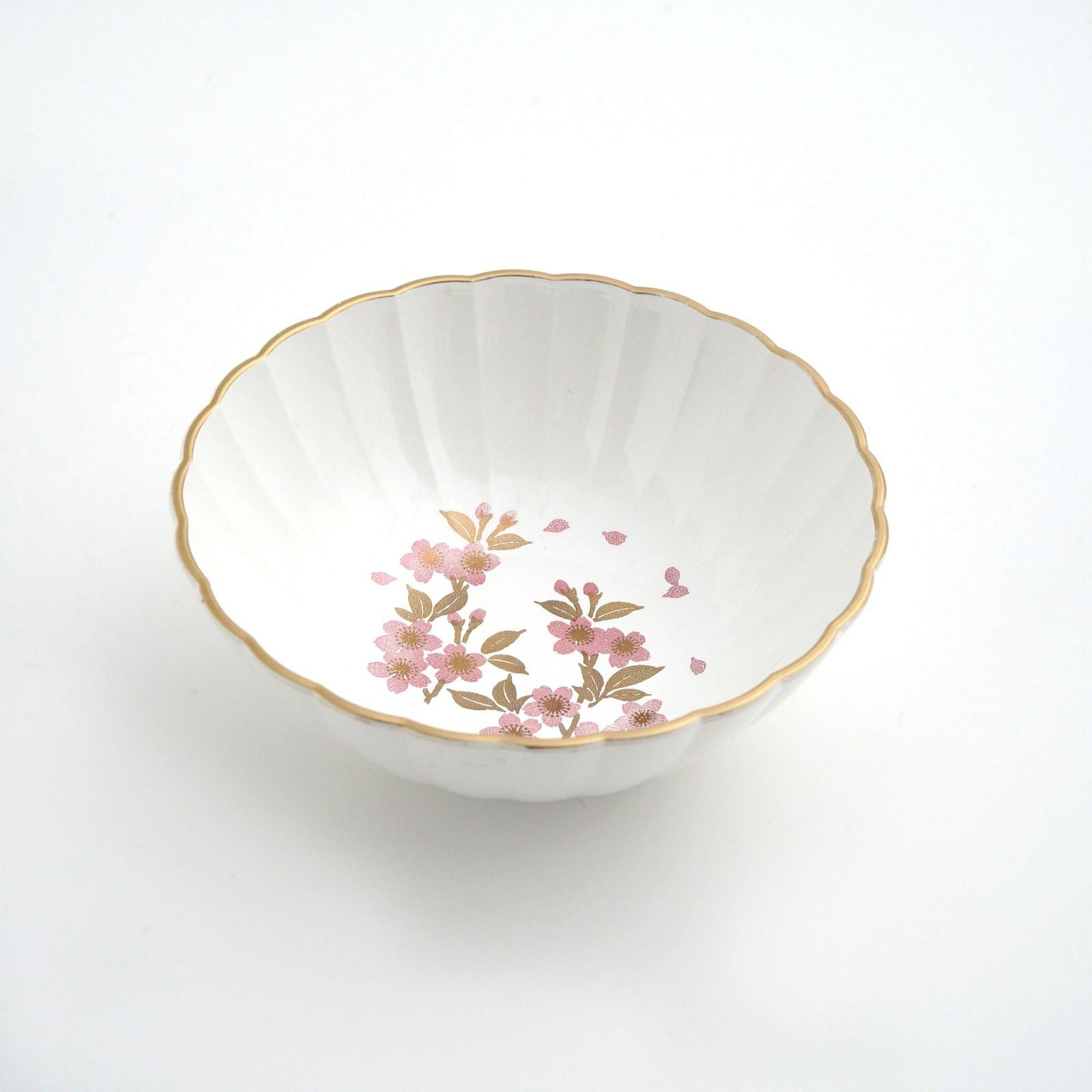 さくら漆器 【山中塗】さくら3.8 フラワー小鉢揃（白/ピンク）〈5個