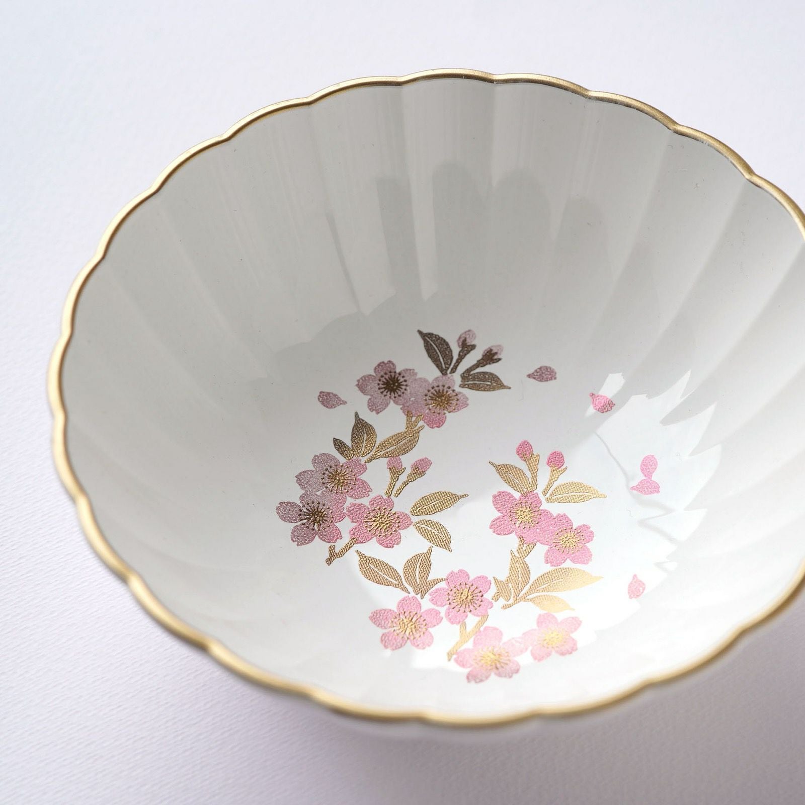 さくら漆器 【山中塗】さくら3.8 フラワー小鉢揃（白/ピンク）〈5個