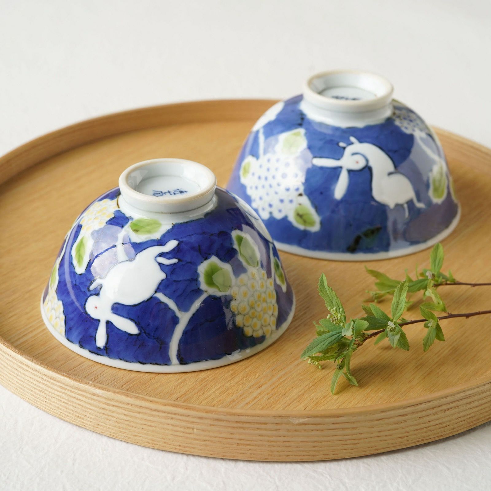有田焼・伊万里焼（佐賀県） 【有田焼】伊万里濃花兎 飯碗（小）〈1個