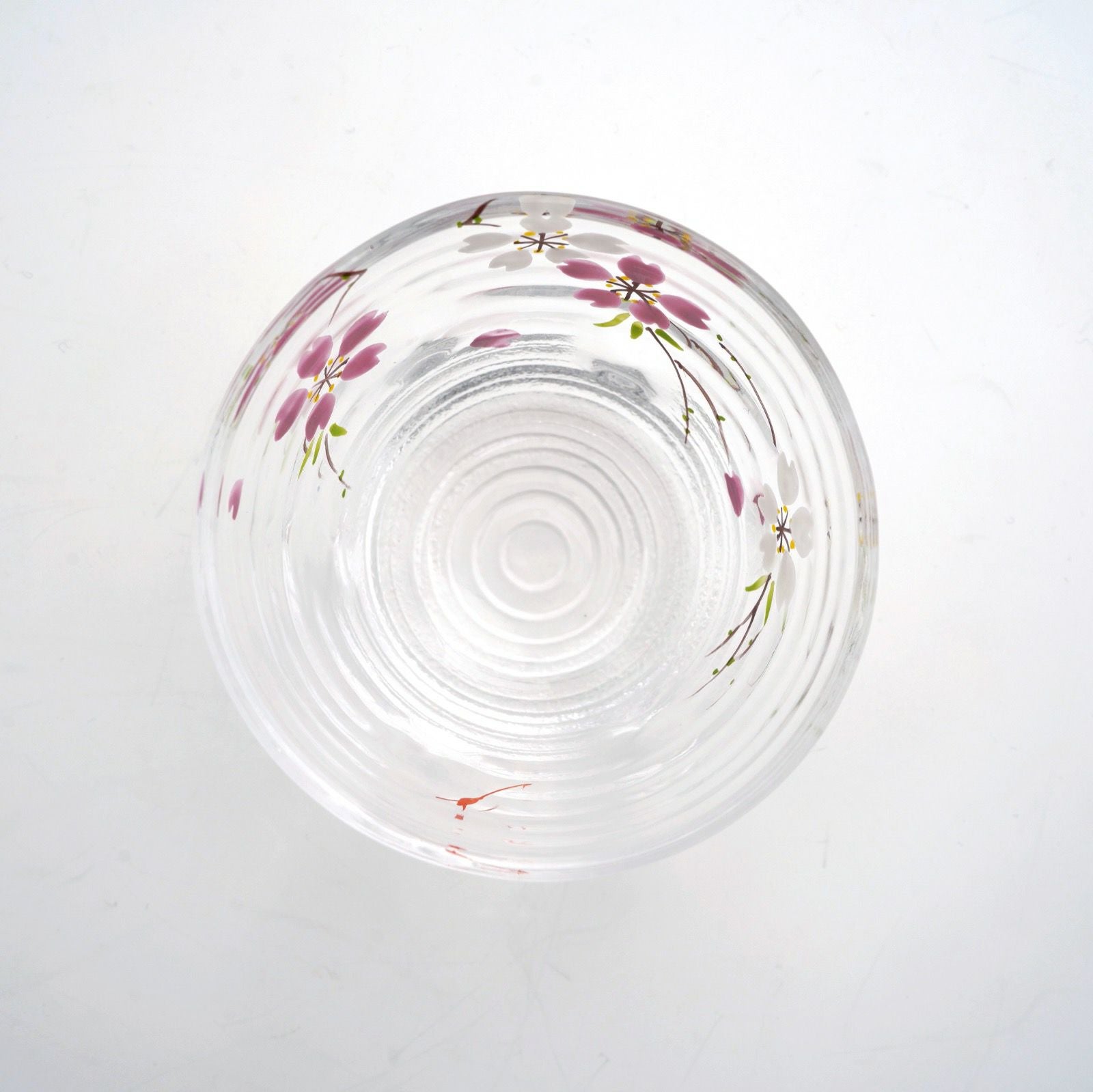 京の色絵ガラス 【京絵付け】京の色絵ガラス そば猪口 桜〈1個〉 |皿や