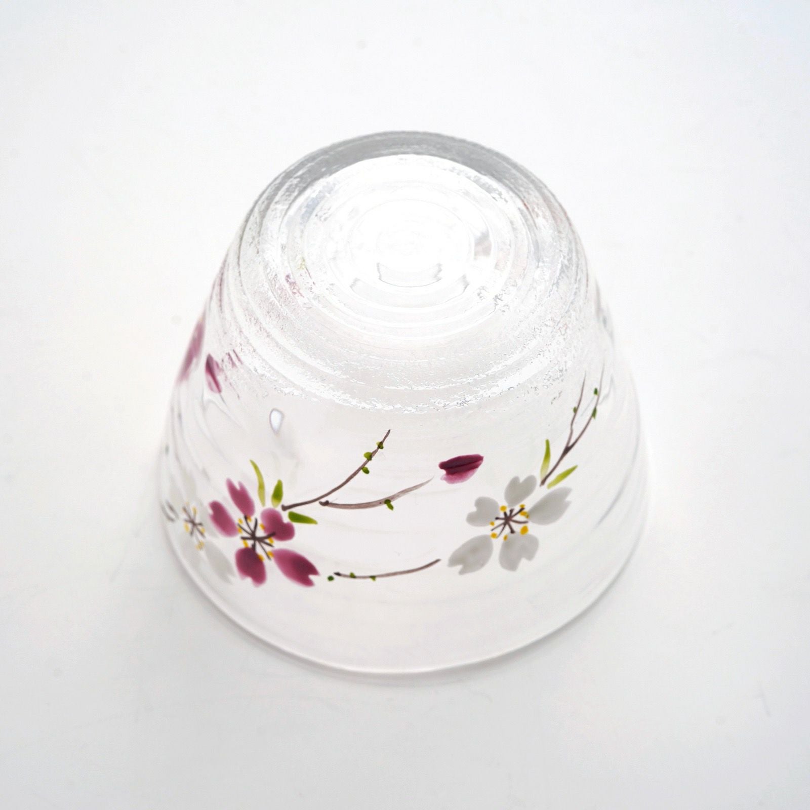 京の色絵ガラス 【京絵付け】京の色絵ガラス そば猪口 桜〈1個〉 |皿や