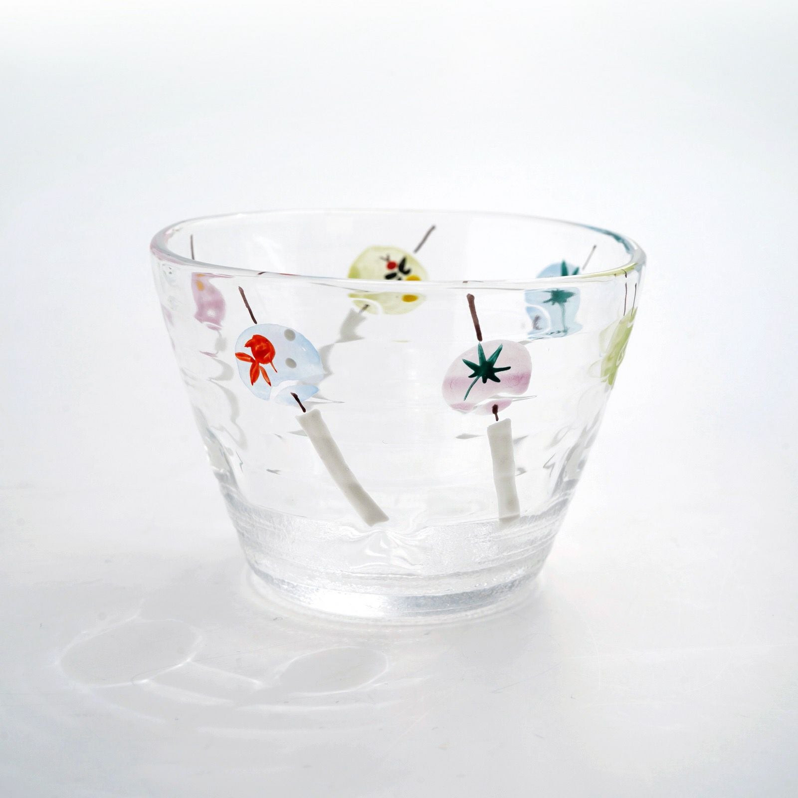 京の色絵ガラス 【京絵付け】京の色絵ガラス そば猪口 金魚〈1個〉 |皿