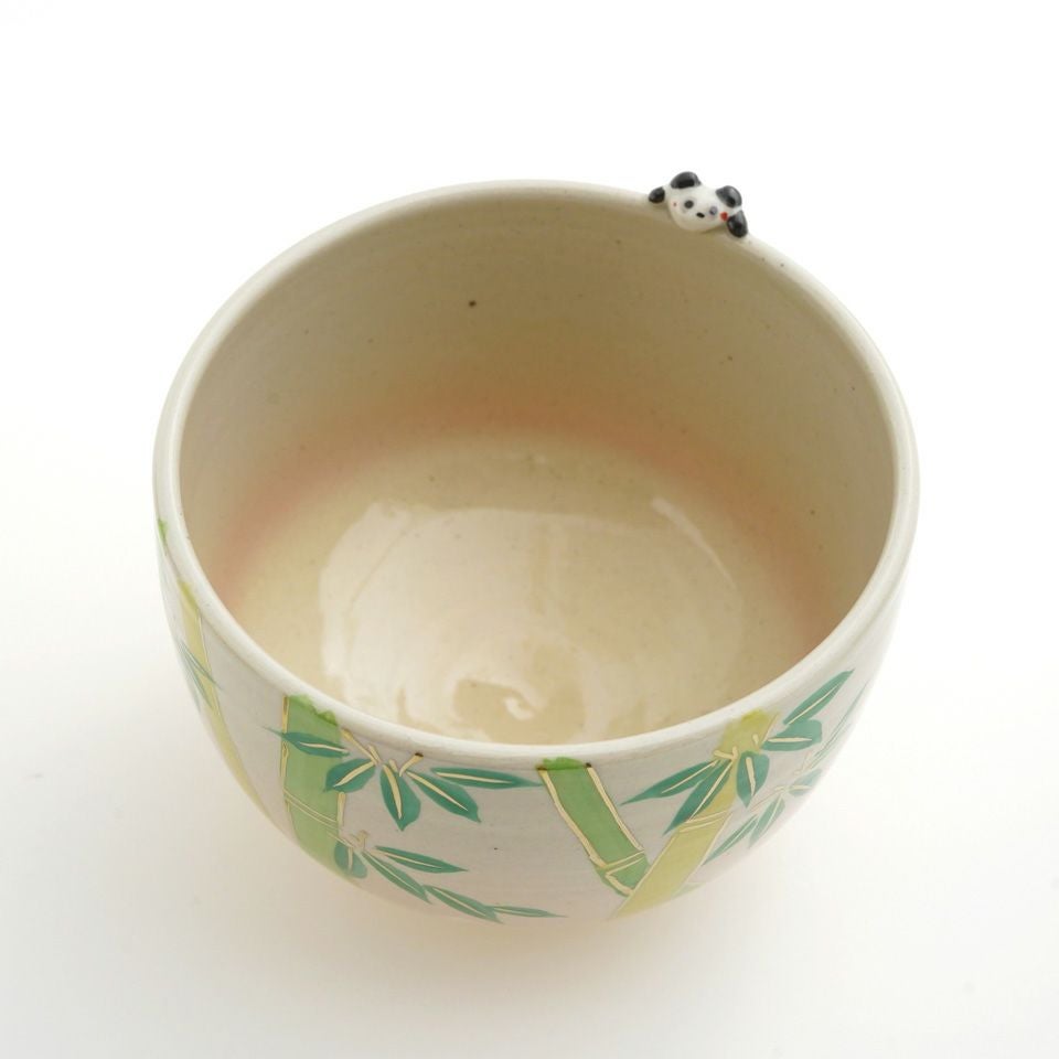 京焼・清水焼（京都府） 【京焼・清水焼】笹パンダ 抹茶碗〈1個〉 |皿