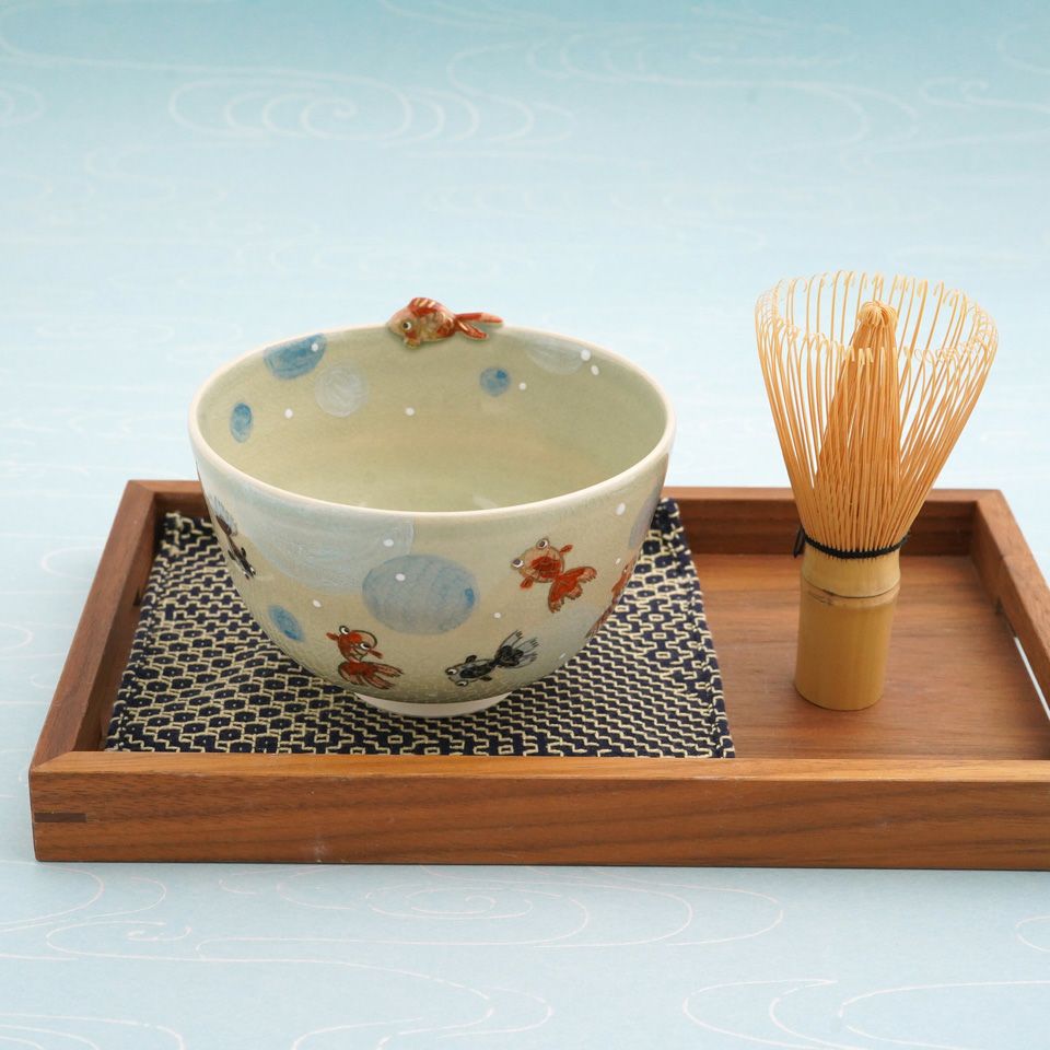 京焼・清水焼（京都府） 【京焼・清水焼】金魚 抹茶碗〈1個〉 |皿や鉢
