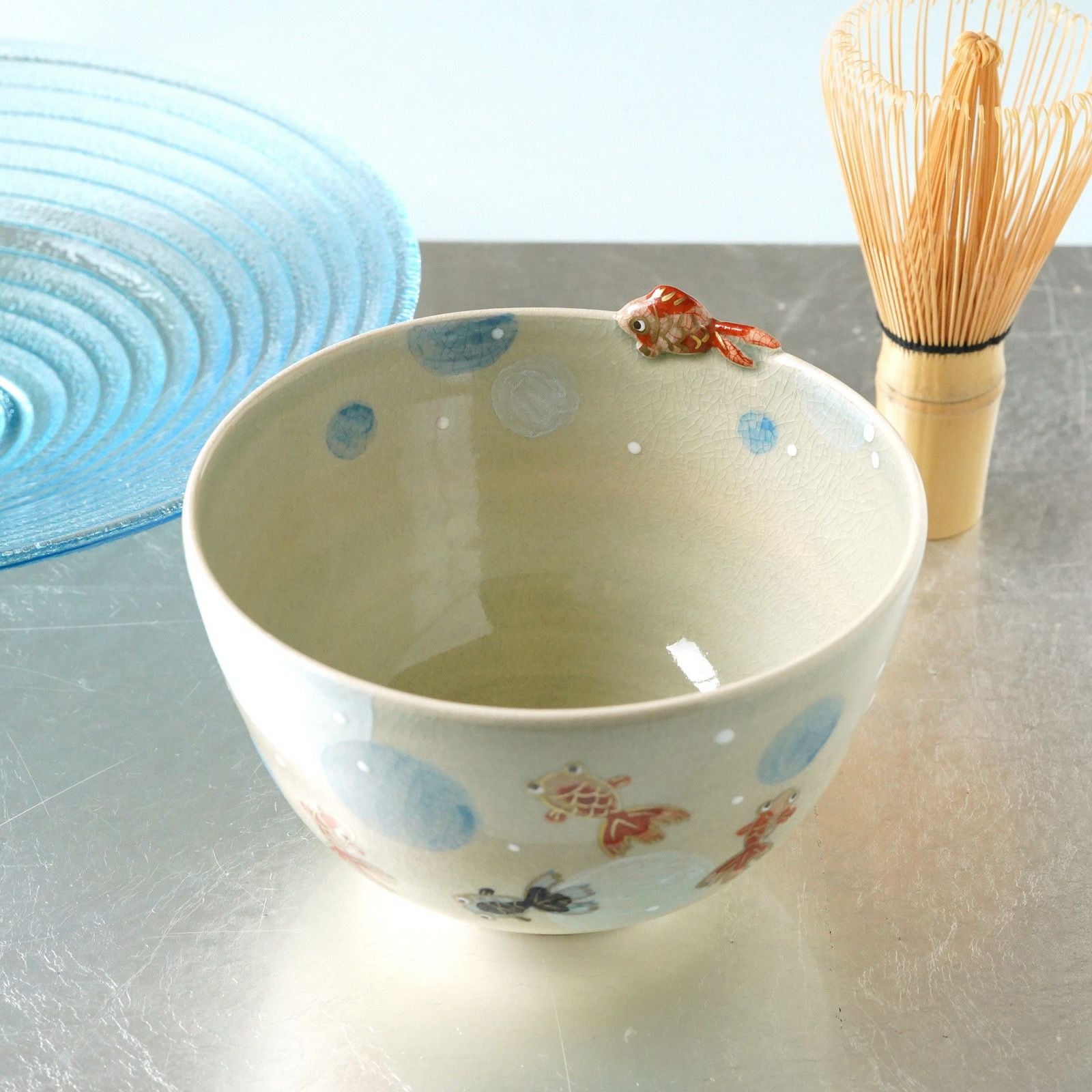 京焼・清水焼（京都府） 【京焼・清水焼】金魚 抹茶碗〈1個〉 |皿や鉢