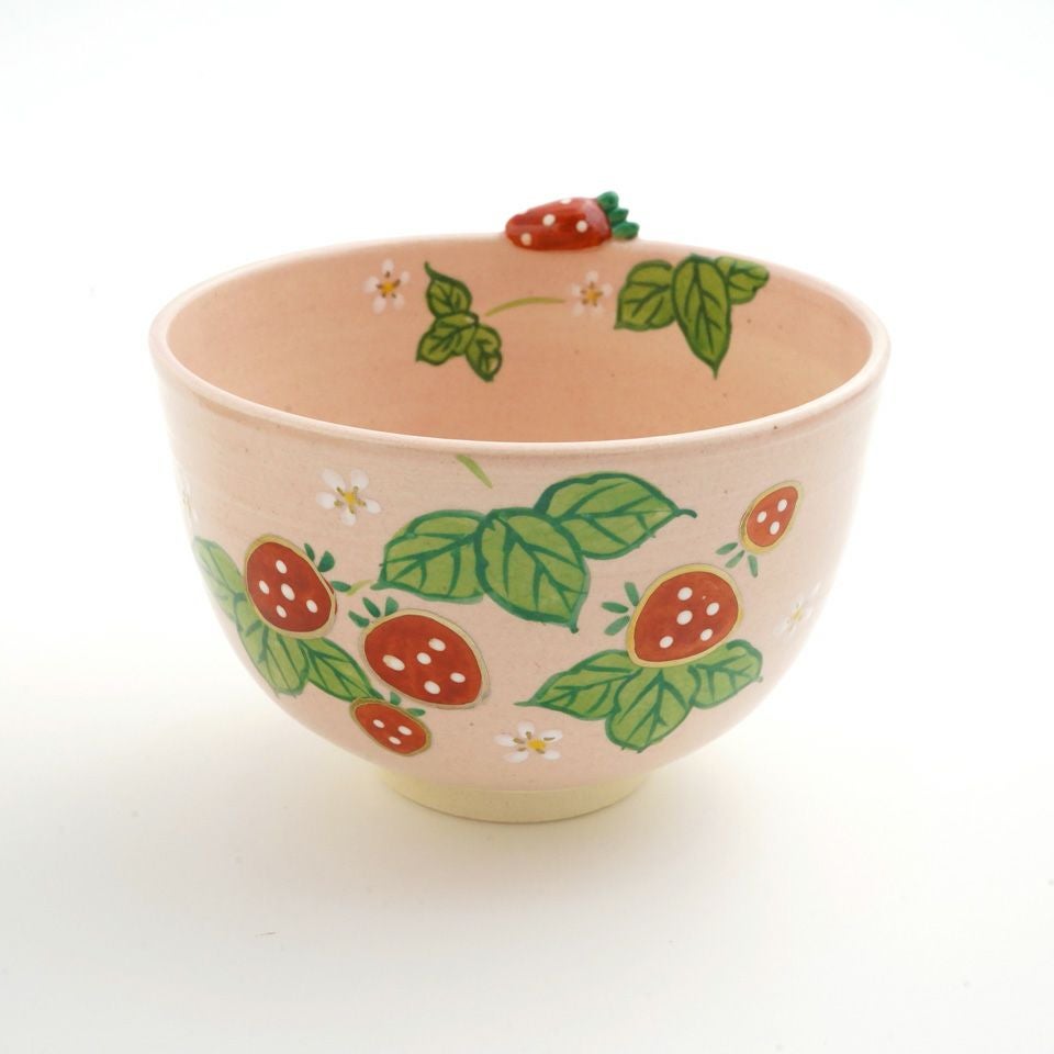 京焼・清水焼（京都府） 【京焼・清水焼】いちご 抹茶碗〈1個〉 |皿や