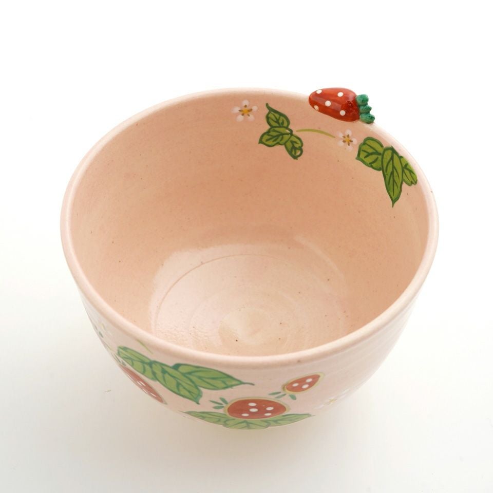 京焼・清水焼（京都府） 【京焼・清水焼】いちご 抹茶碗〈1個〉 |皿や