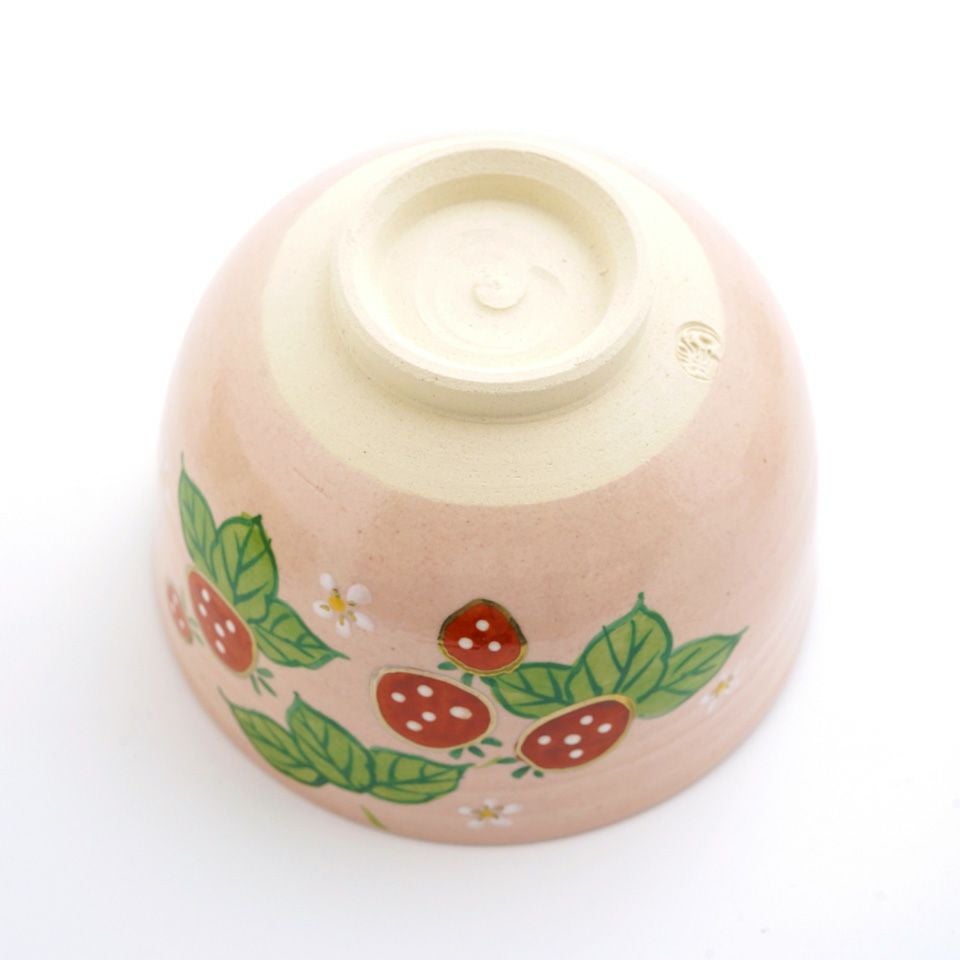 京焼・清水焼（京都府） 【京焼・清水焼】いちご 抹茶碗〈1個〉 |皿や